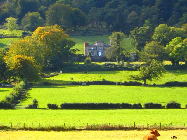 Killevy Castle on the eastern slopes of Slieve Gullion, Northern Ireland.