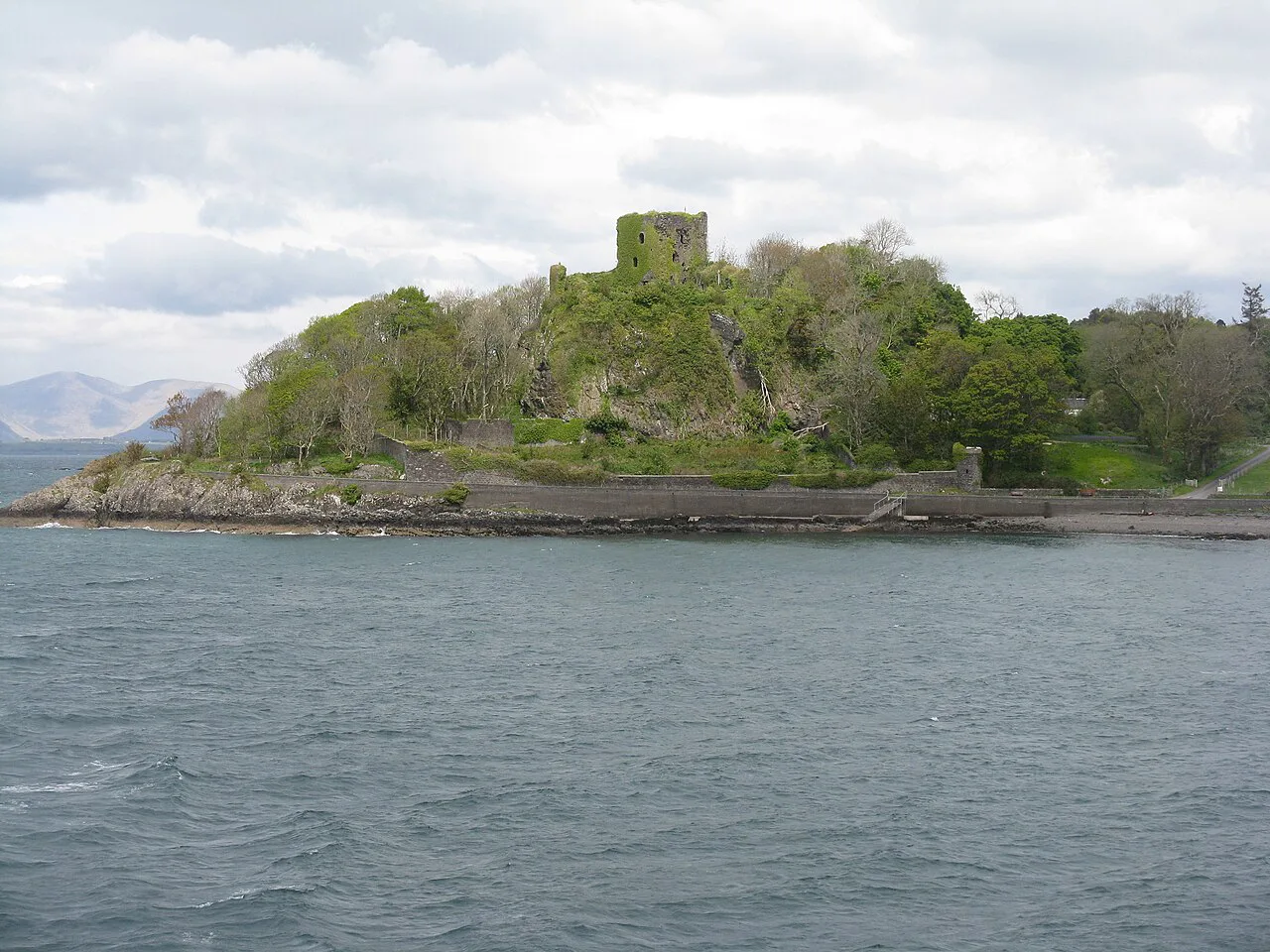 Dunollie Castle above the water near Oban.