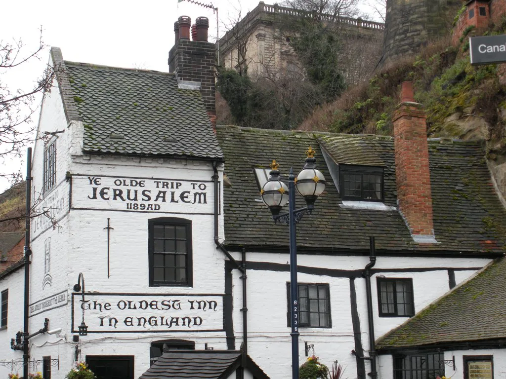 Ye Olde Trip to Jerusalem below the castle rock in Nottingham.