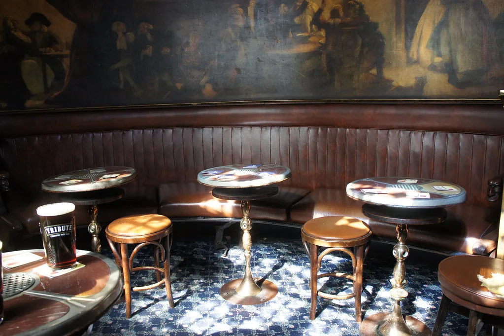 The Victorian interior of Peter Kavanagh's pub in Liverpool.