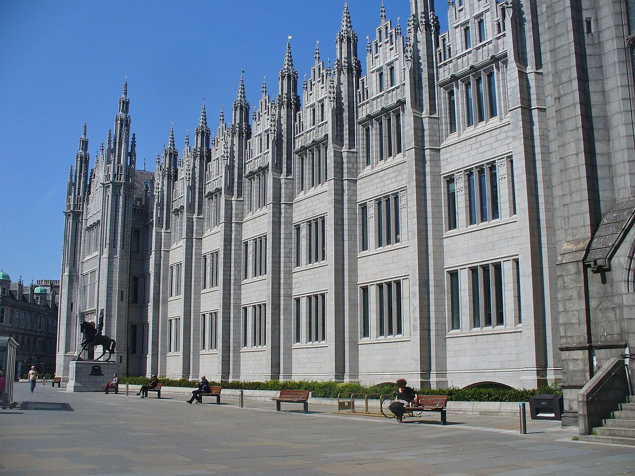 The granite facade of Marischal College, Aberdeen.