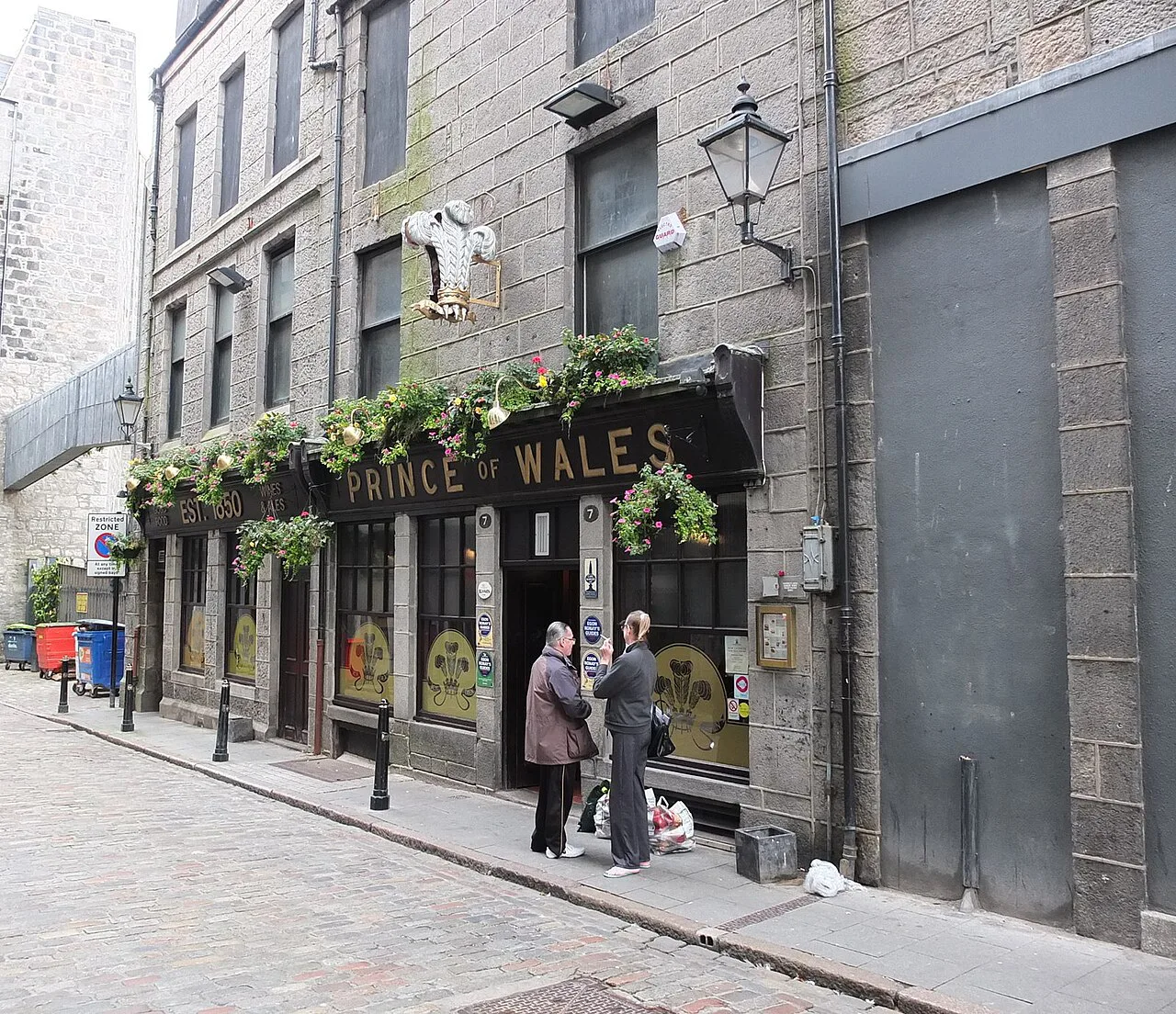 The Prince of Wales pub on St Nicholas Lane, Aberdeen.