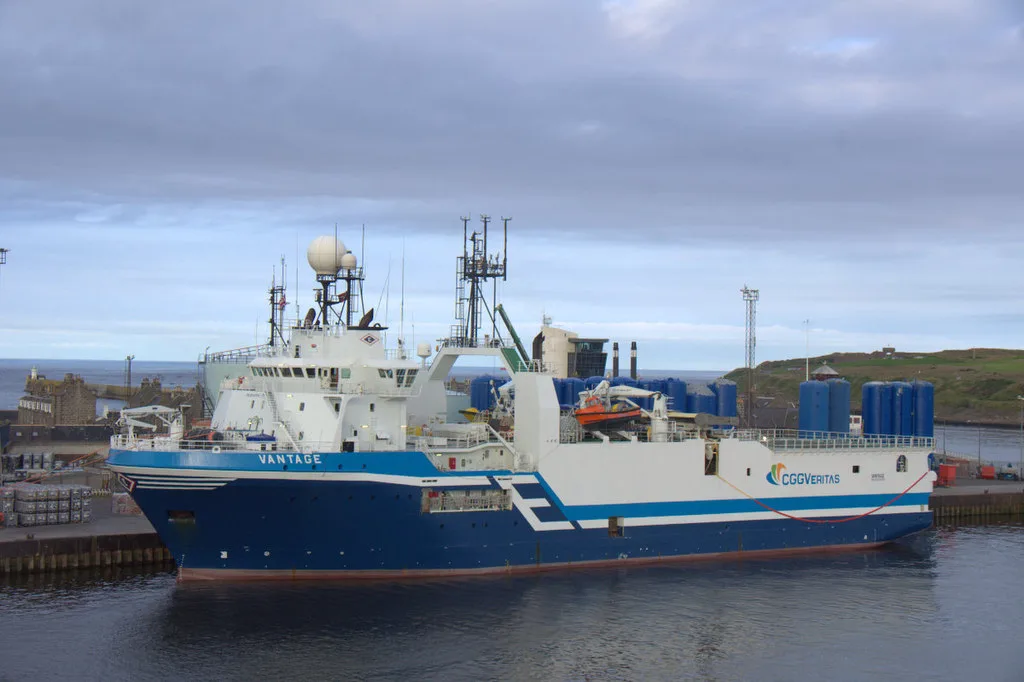 A vessel moored at Pocra Quay, Aberdeen.