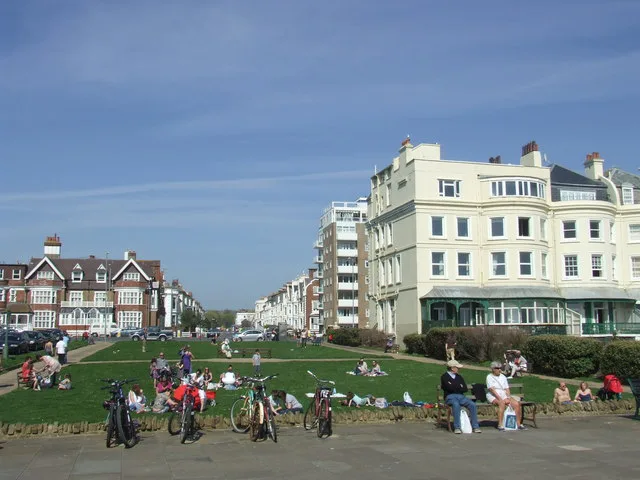 The seafront green at Hove, Brighton and Hove.