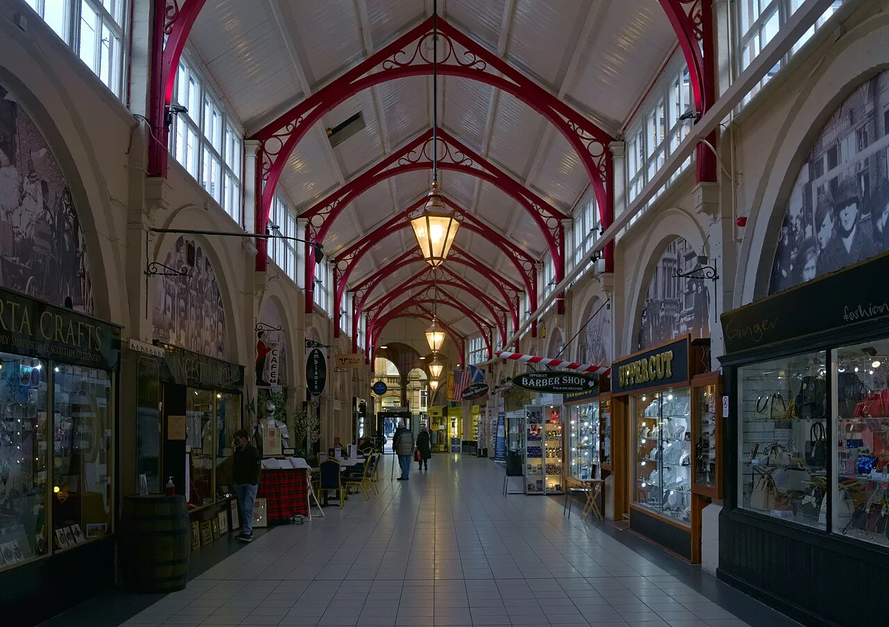 A hall inside the Victorian Market, Inverness.
