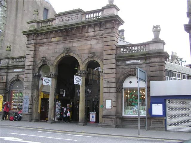 The Academy Street entrance to the Victorian Market, Inverness.
