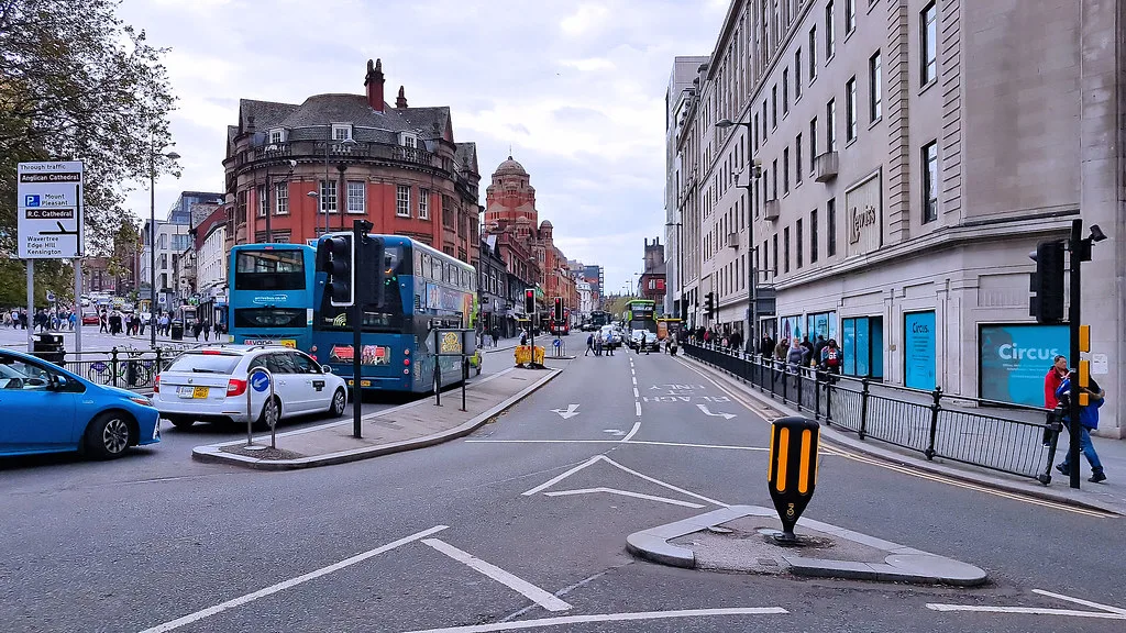 A street in Liverpool city centre.