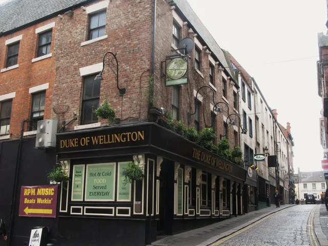 The Duke of Wellington pub on High Bridge, Newcastle upon Tyne.