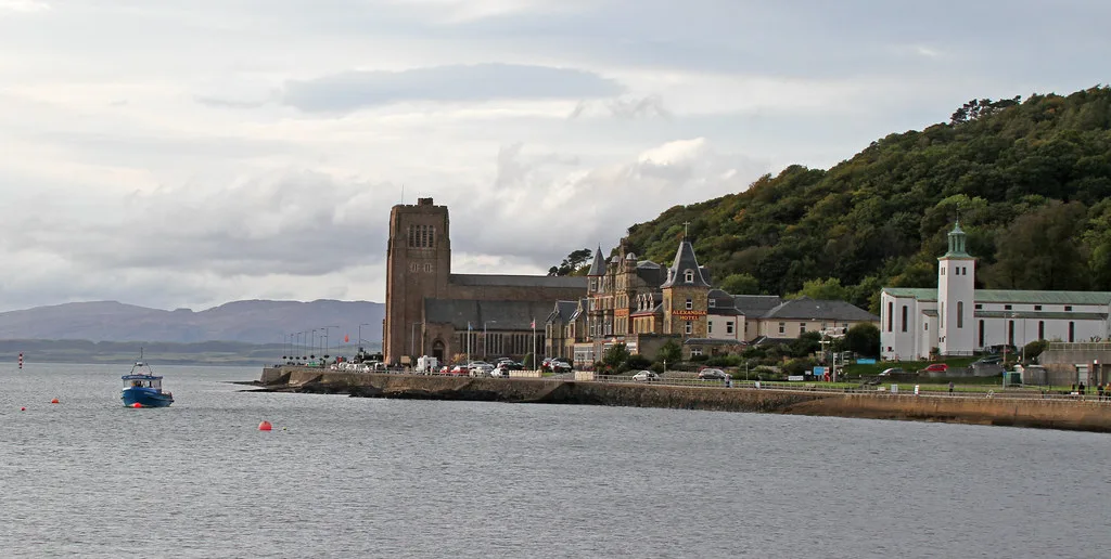 Oban Bay and the town waterfront.