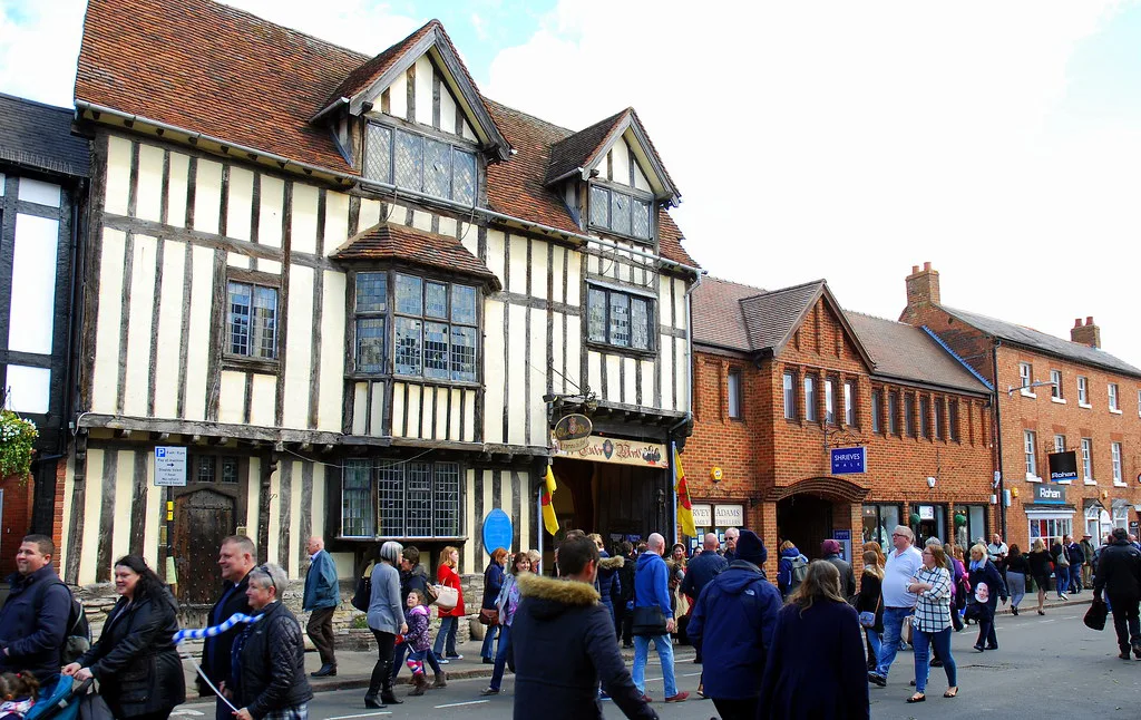 Timber-framed buildings on Sheep Street, Stratford-upon-Avon.