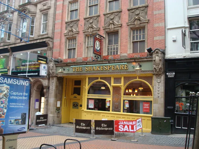 The Shakespeare pub on Lower Temple Street, Birmingham.