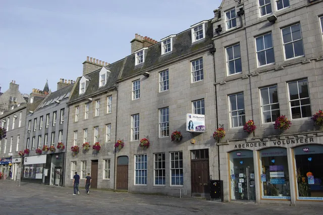 Granite buildings along the Castlegate, Aberdeen.