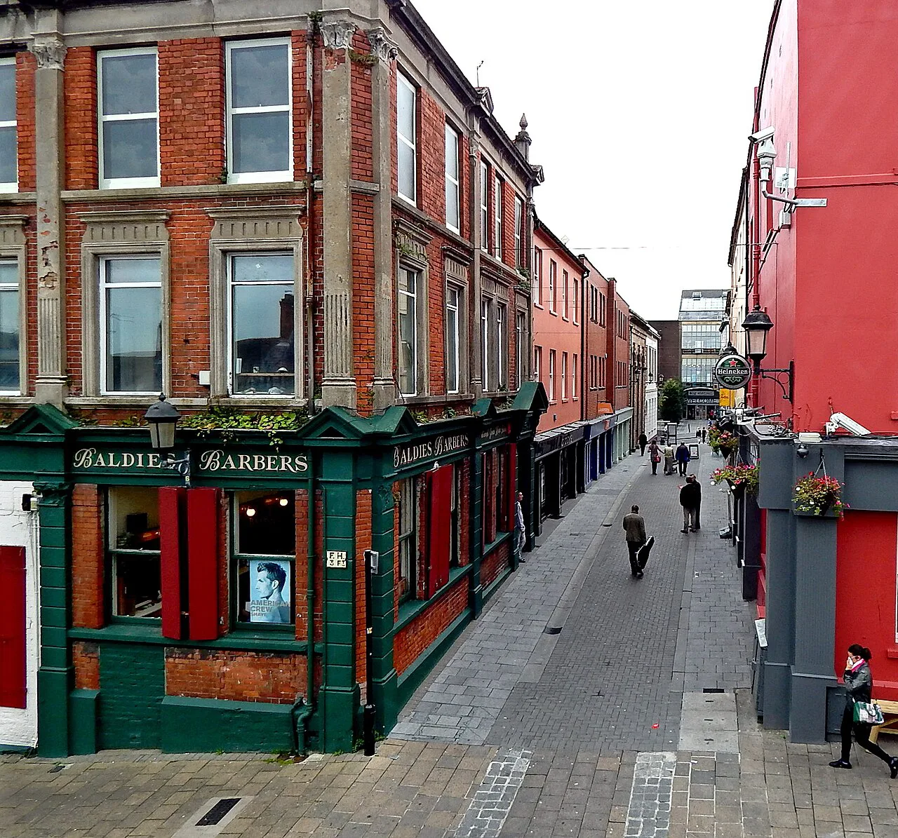 Castle Street in Derry's walled city.