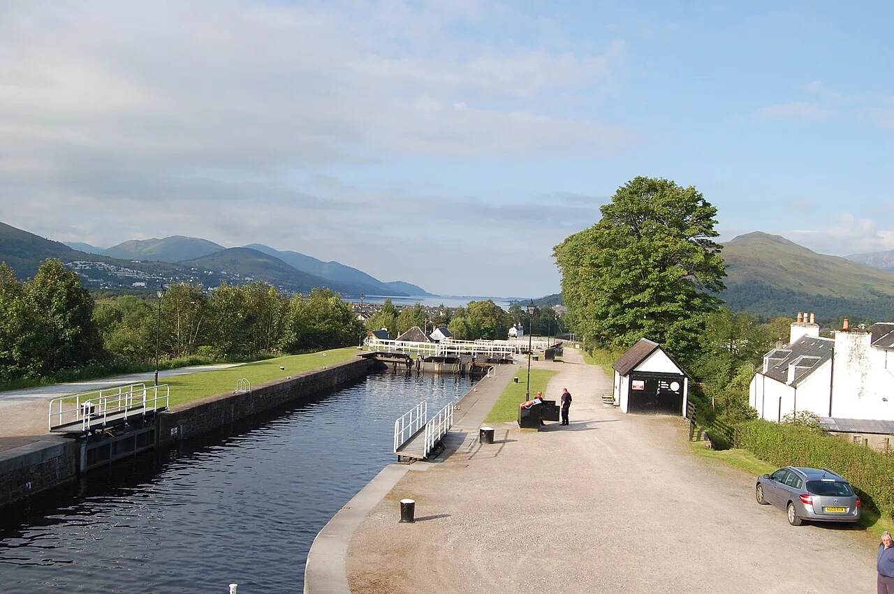 Approaching Neptune's Staircase at Banavie, near Fort William.