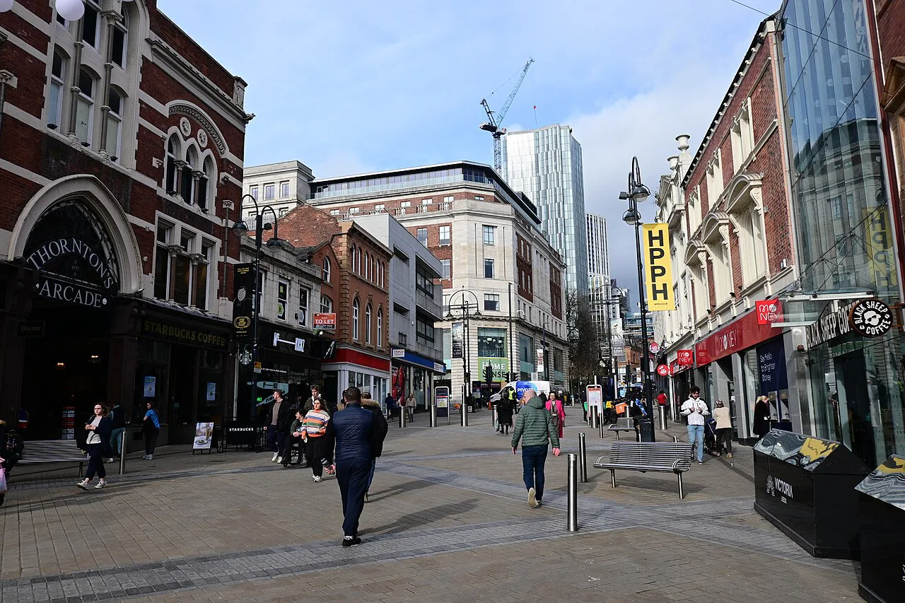 Briggate looking towards The Headrow, Leeds.