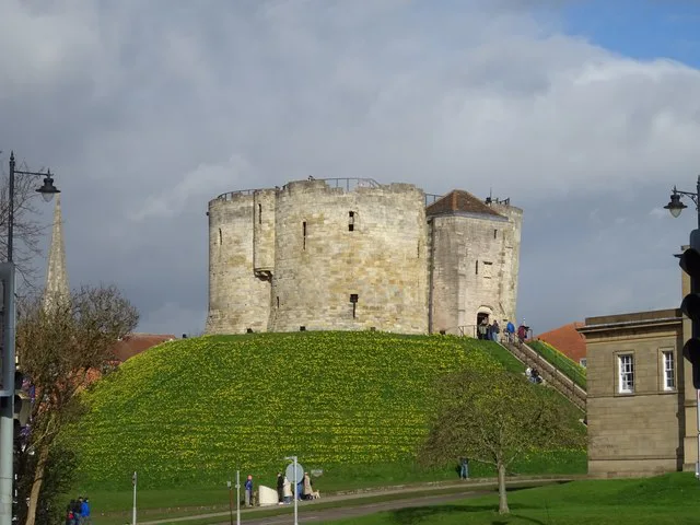 Clifford's Tower on its mound in York.