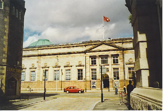 Aberdeen Art Gallery's granite facade on Schoolhill, Aberdeen.