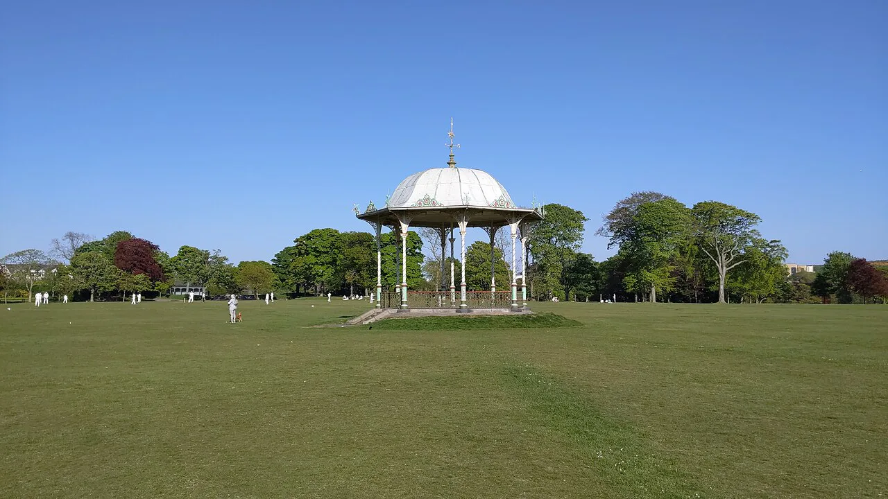 The bandstand on the green in Duthie Park, Aberdeen.