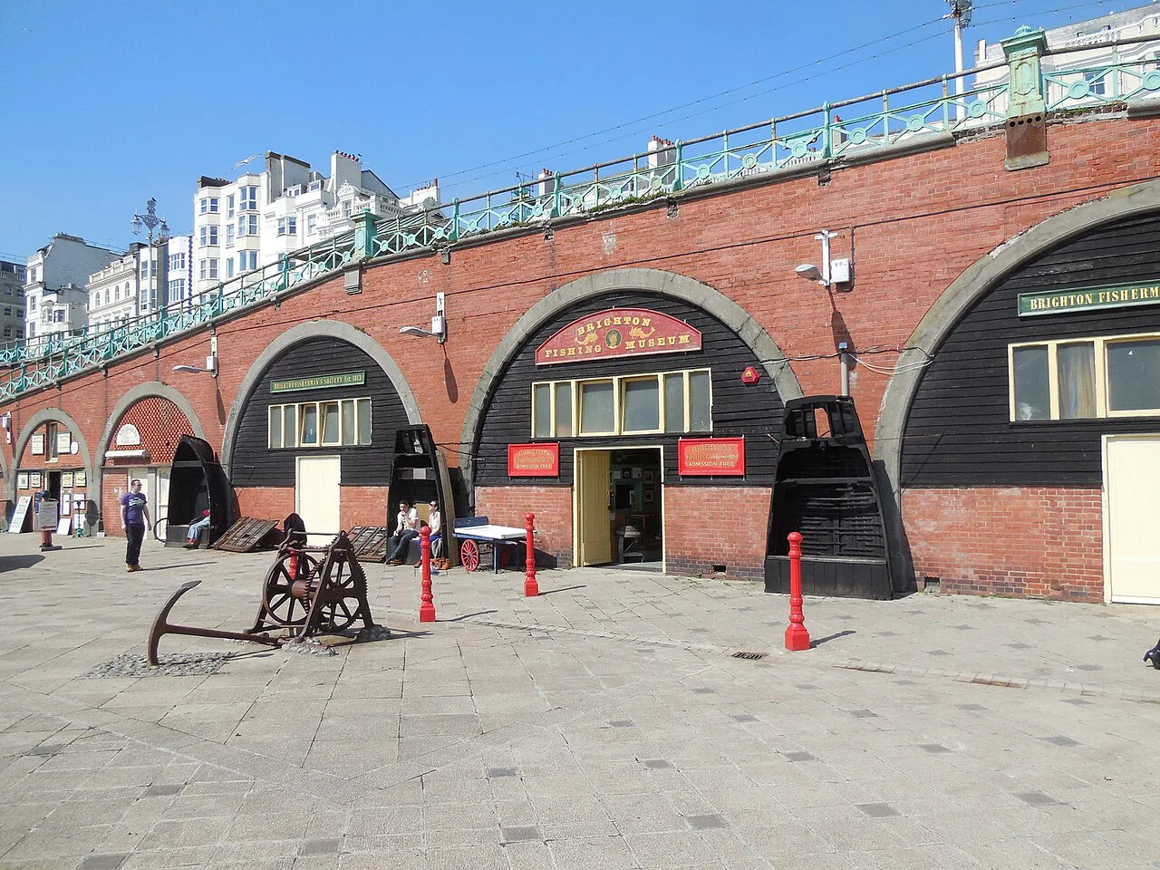 The Brighton Fishing Museum under the seafront arches, Brighton.