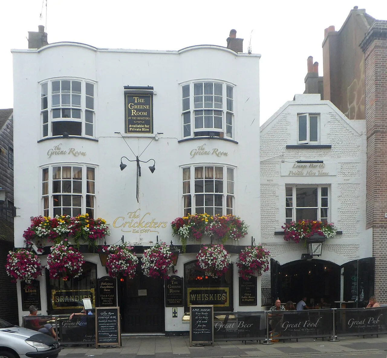 The Cricketers pub on Black Lion Street in The Lanes, Brighton.