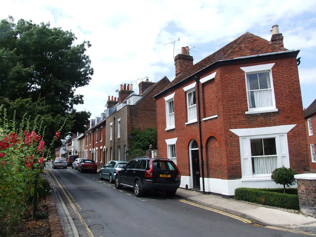 Terraced houses along St Radigunds Street, Canterbury.