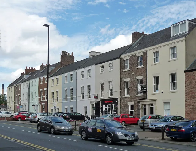 Terraced houses on Leazes Park Road, Newcastle.