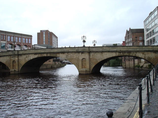 Ouse Bridge over the River Ouse in York.