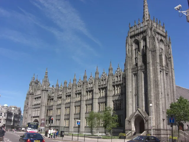 The granite front of Marischal College, Aberdeen.