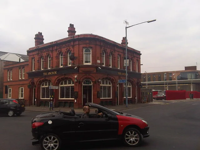 A red-brick pub in Digbeth, Birmingham.