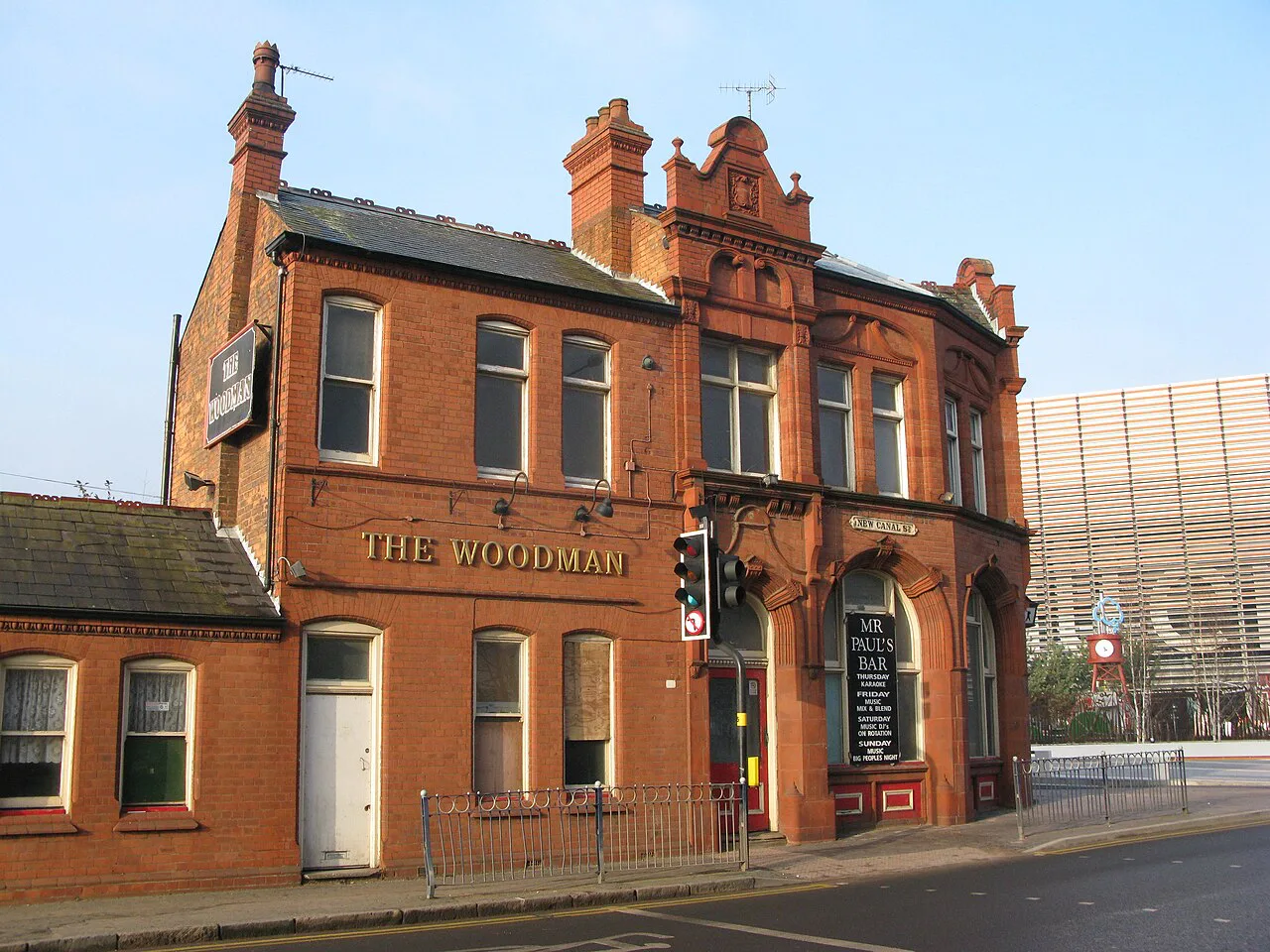 The Woodman pub on New Canal Street, Birmingham.