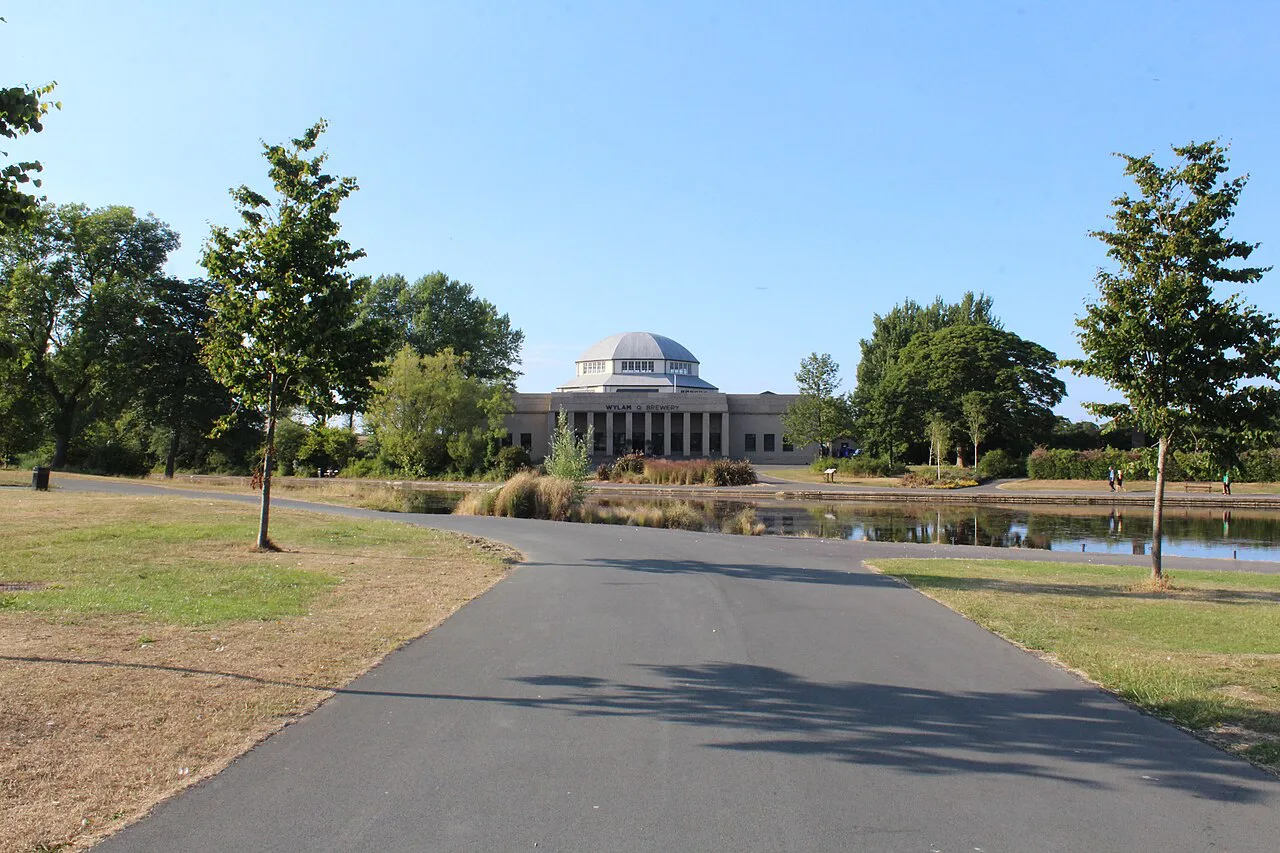 The former Palace of Arts in Exhibition Park, Newcastle, home of Brasserie Wylam.