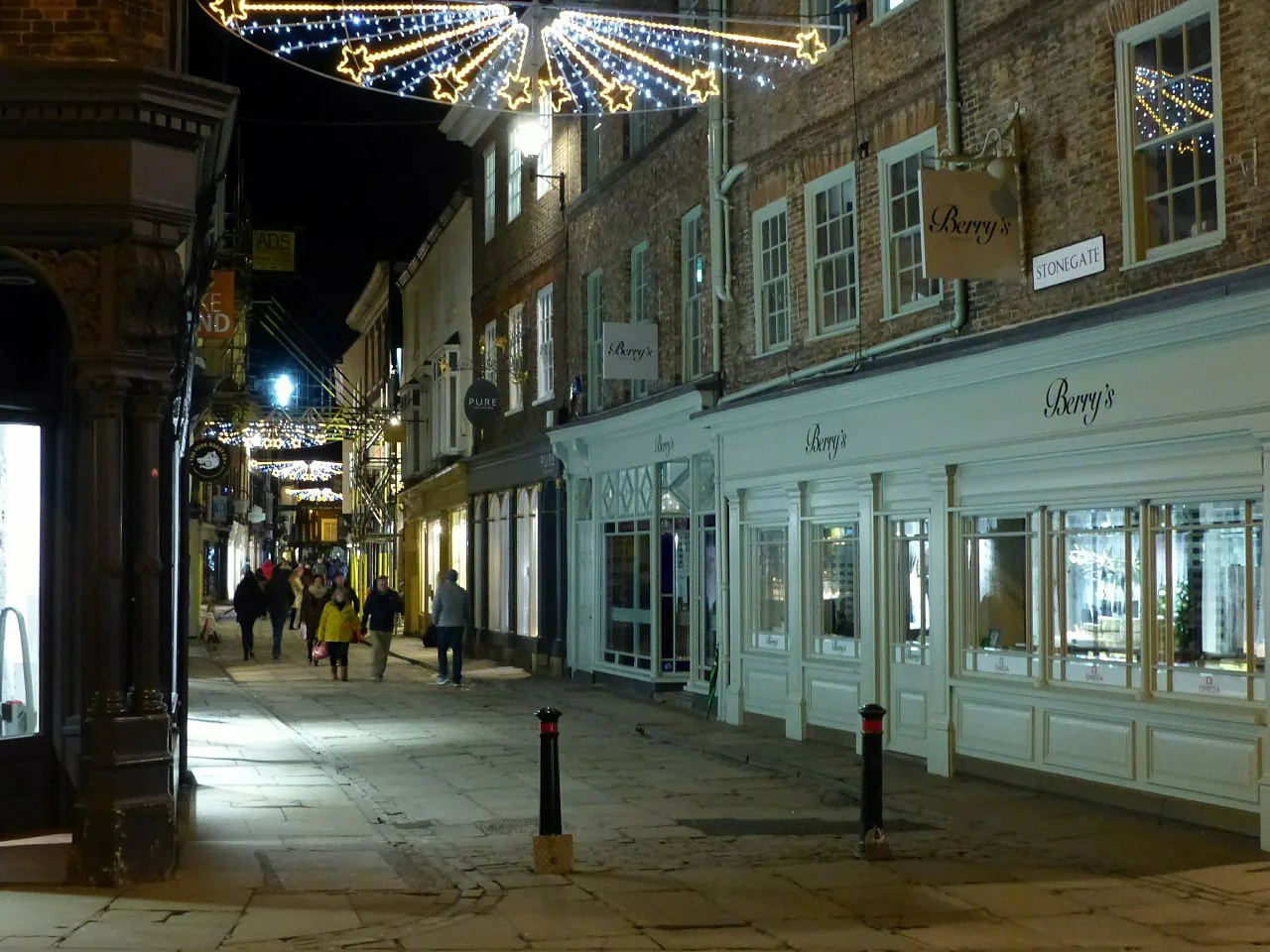 Stonegate in the evening, York.