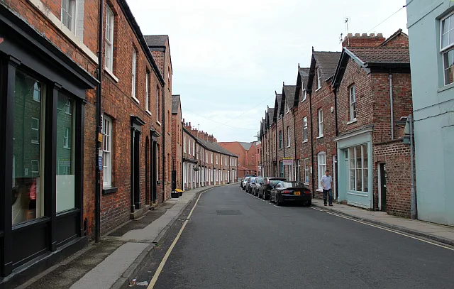 Looking along George Street, York.